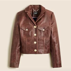 NWT J.Crew Collection leather lady jacket